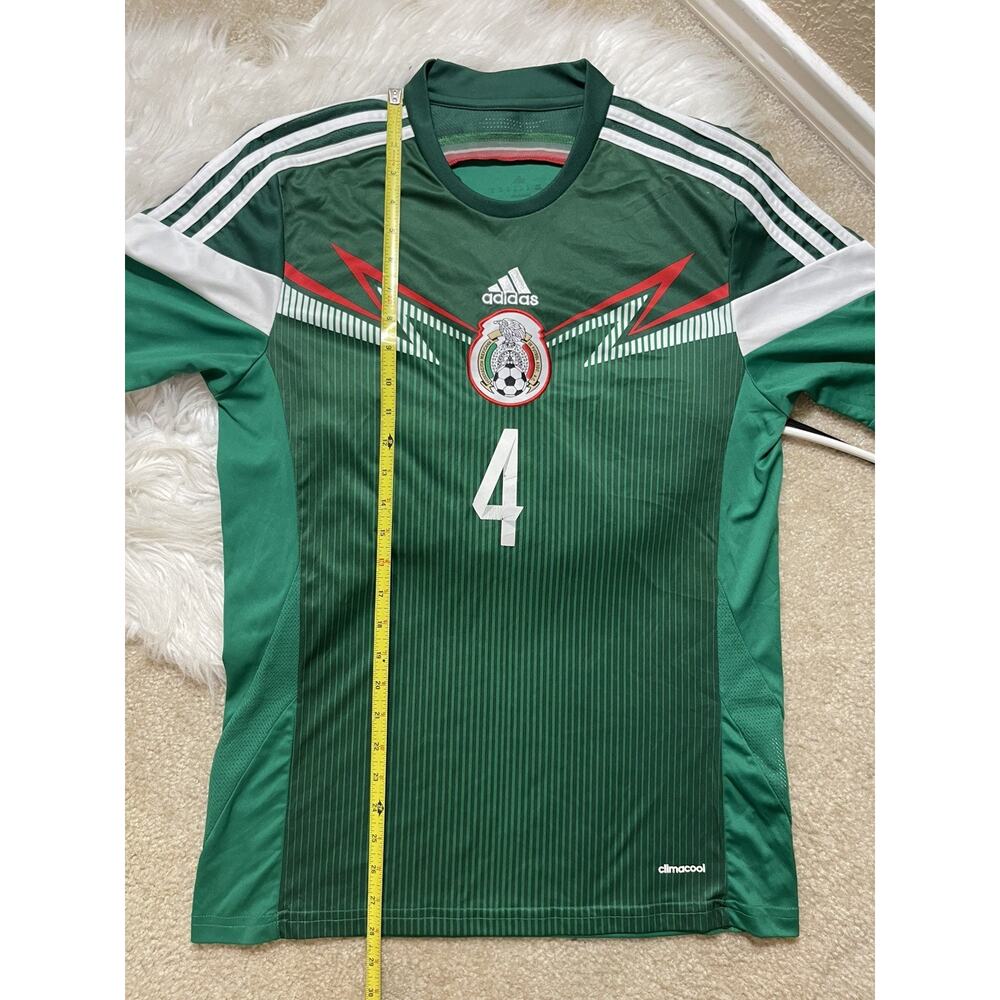 ADIDAS MEXICO W2014 #4 MARQUEZ L HOME ORIGINAL SOCCER FOOTBALL JERSEY SHIRT - Picture 4 of 8